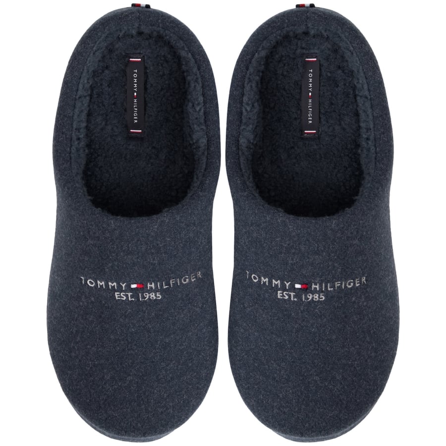 Image number 1 for Tommy Hilfiger Felt Slippers Desert Sky Navy