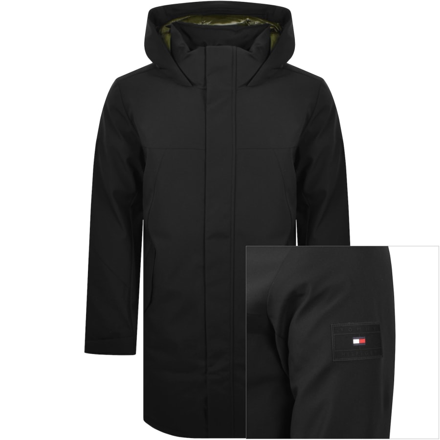 Image number 1 for Tommy Hilfiger Padded Parka Jacket Black