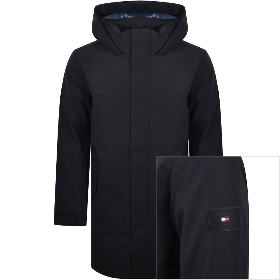 Image number 1 for Tommy Hilfiger Padded Parka Jacket Navy