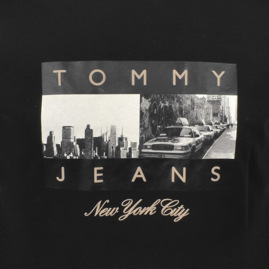 Image number 3 for Tommy Jeans Photo Flag T Shirt Black