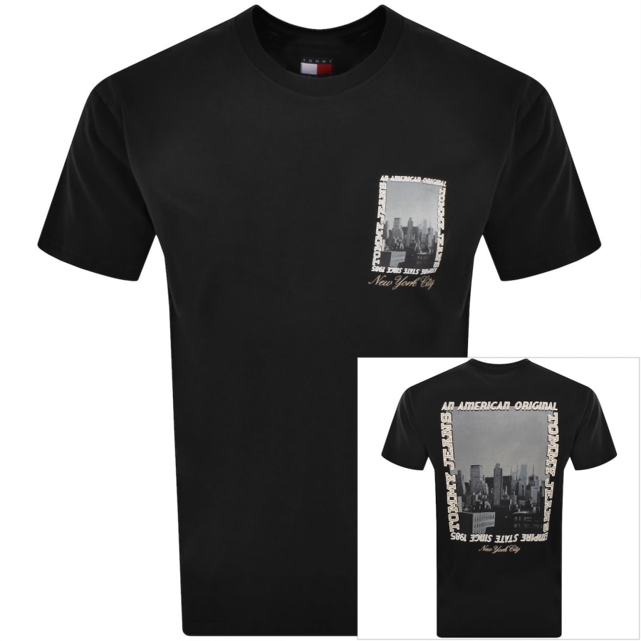 Image number 1 for Tommy Jeans Photo T Shirt Black