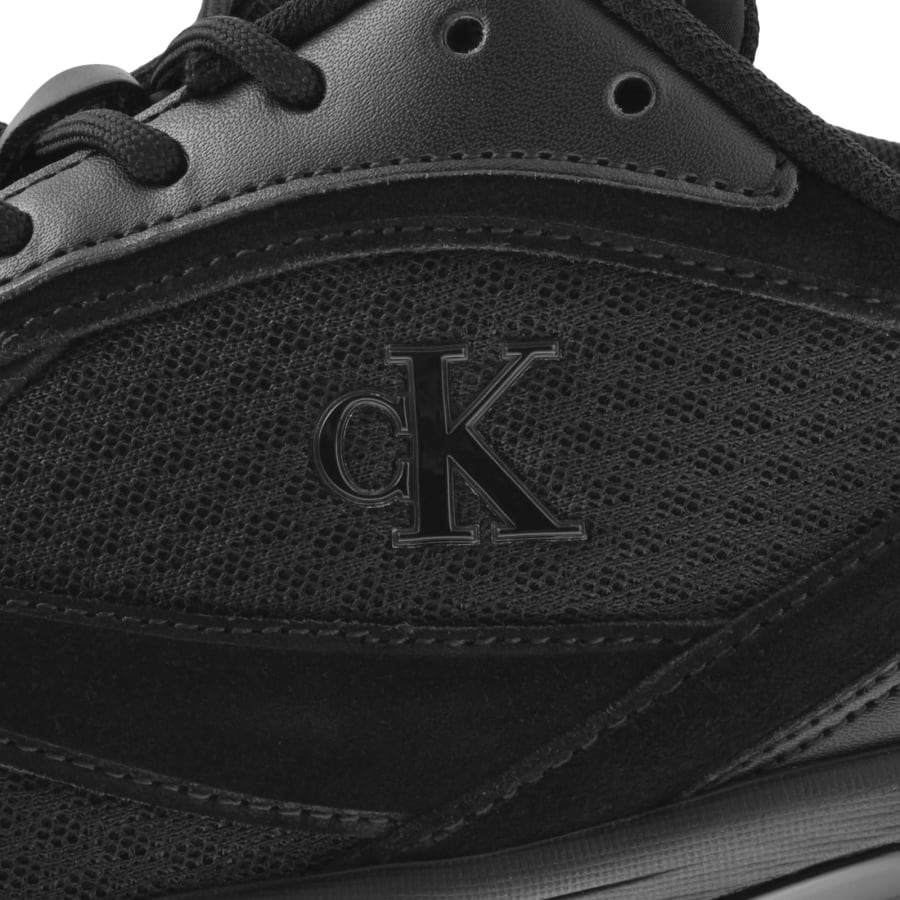 Image number 4 for Calvin Klein Hike Runner Mesh Trainers Black