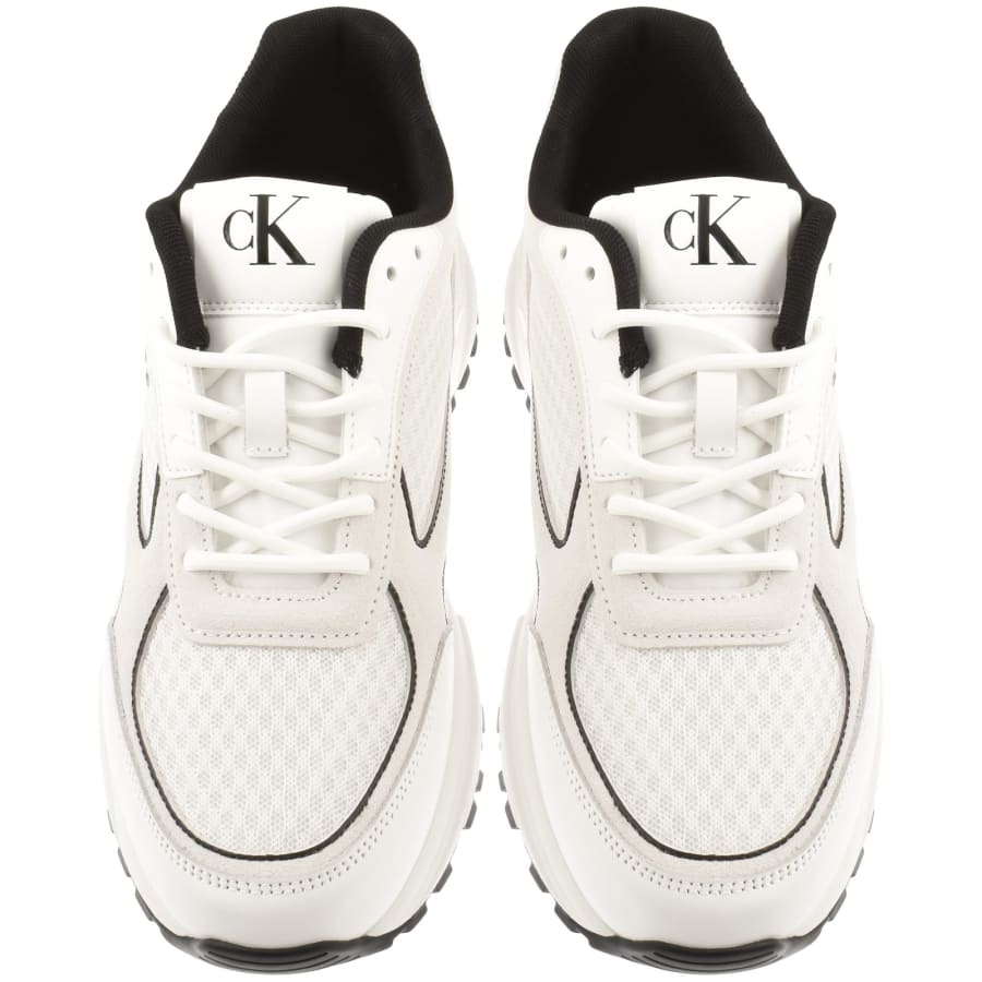 Image number 3 for Calvin Klein Hike Runner Mesh Trainers White