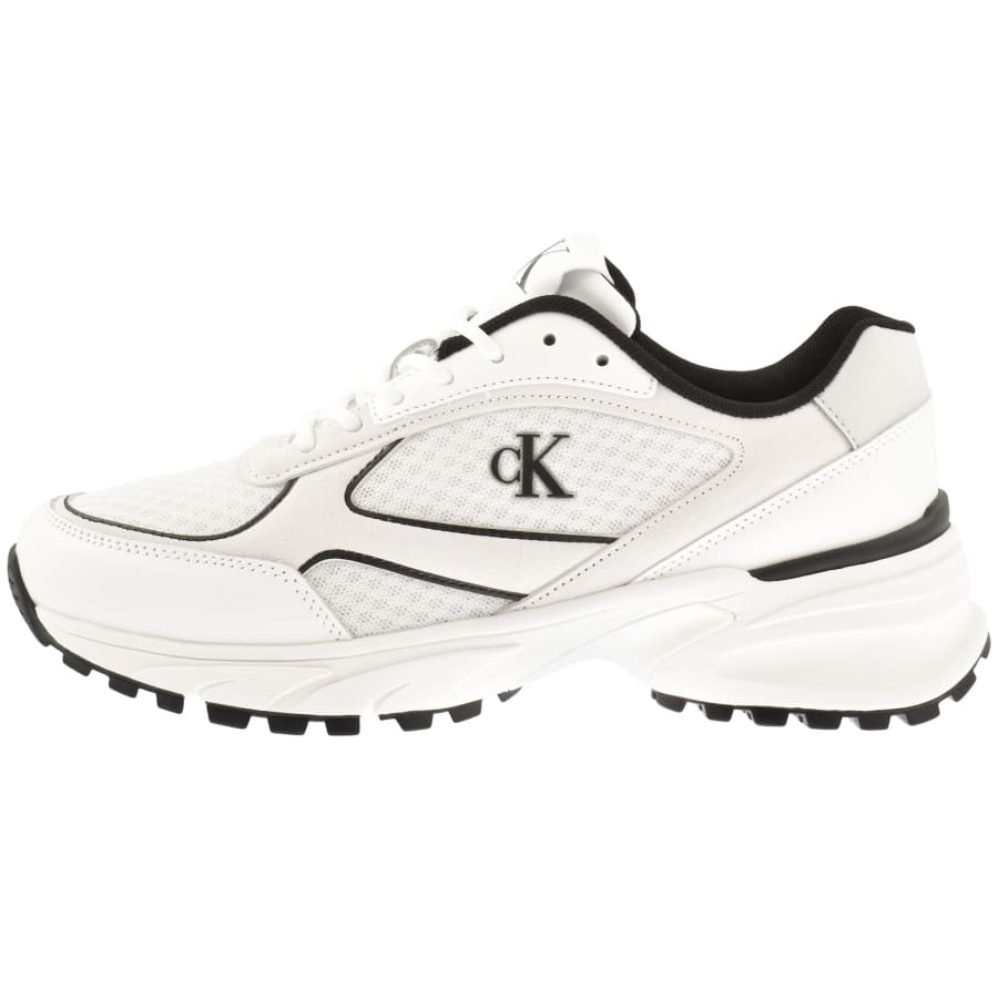 Image number 1 for Calvin Klein Hike Runner Mesh Trainers White