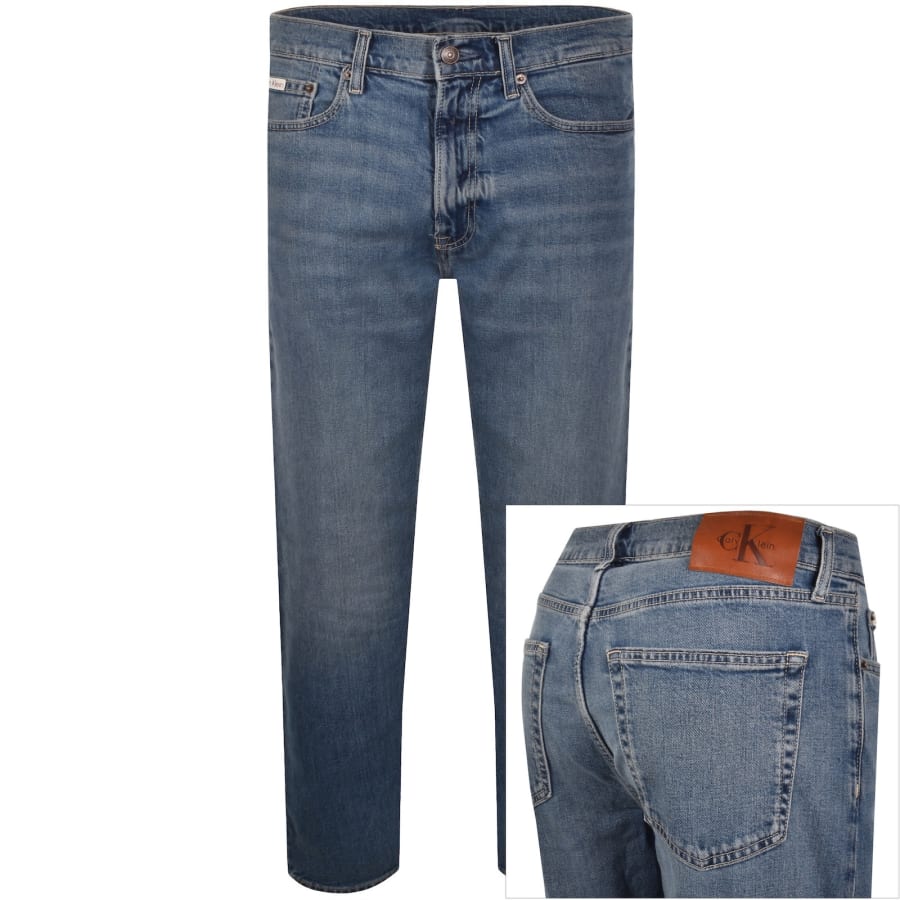 Image number 1 for Calvin Klein Jeans Straight Fit Jeans Blue