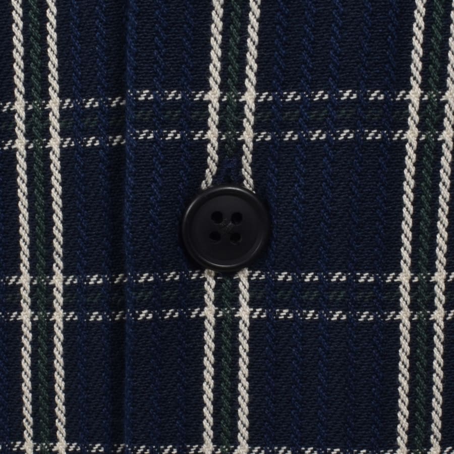 Image number 4 for Farah Wallasey Check Over Shirt Navy