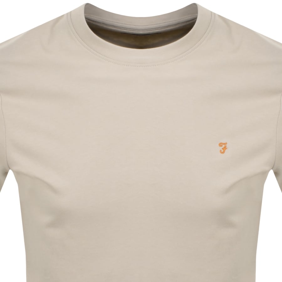 Image number 2 for Farah Danny T Shirt White Smoke Beige
