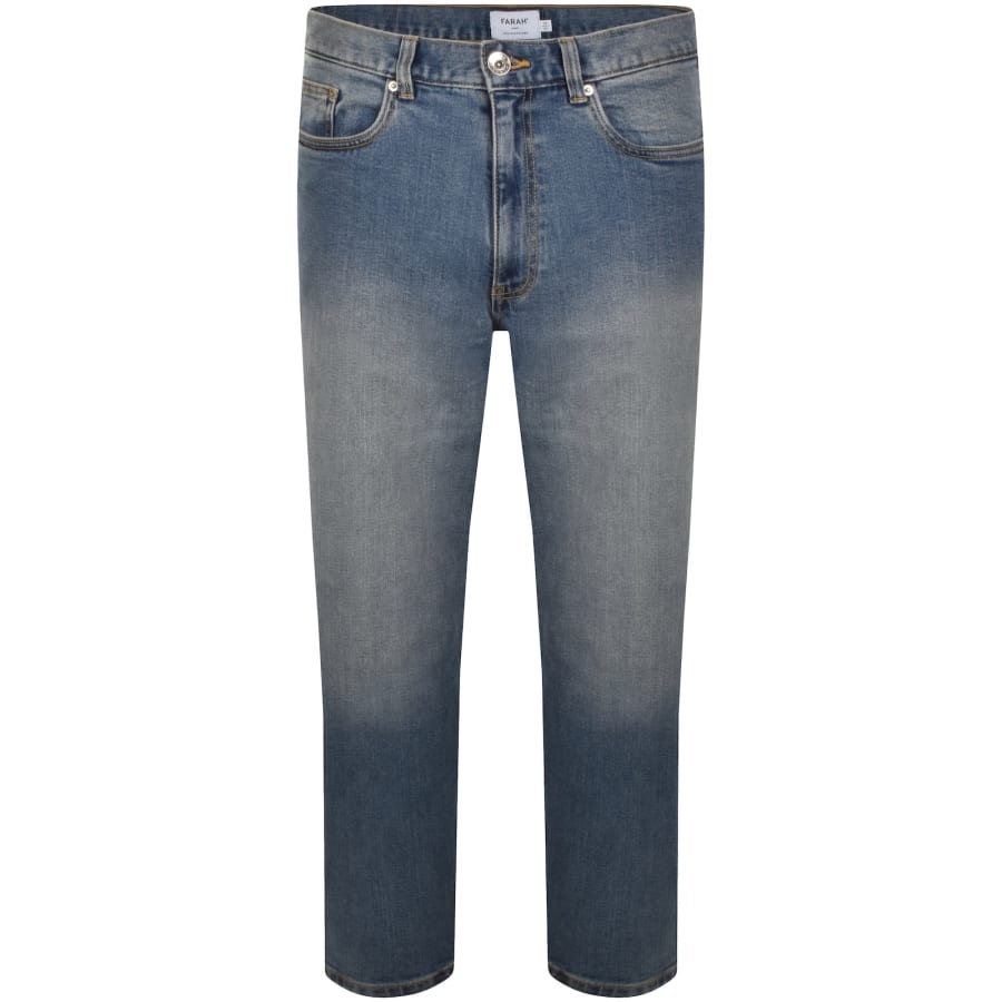 Image number 2 for Farah Norwood Regular Fit Mid Wash Jeans Blue