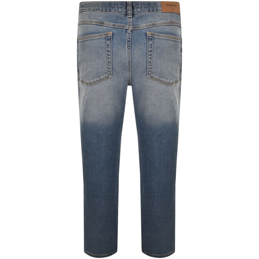 Image number 3 for Farah Norwood Regular Fit Mid Wash Jeans Blue