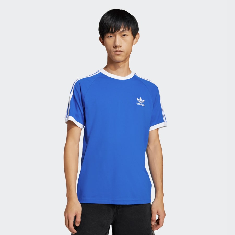 Image number 5 for adidas Originals 3 Stripes T Shirt Blue