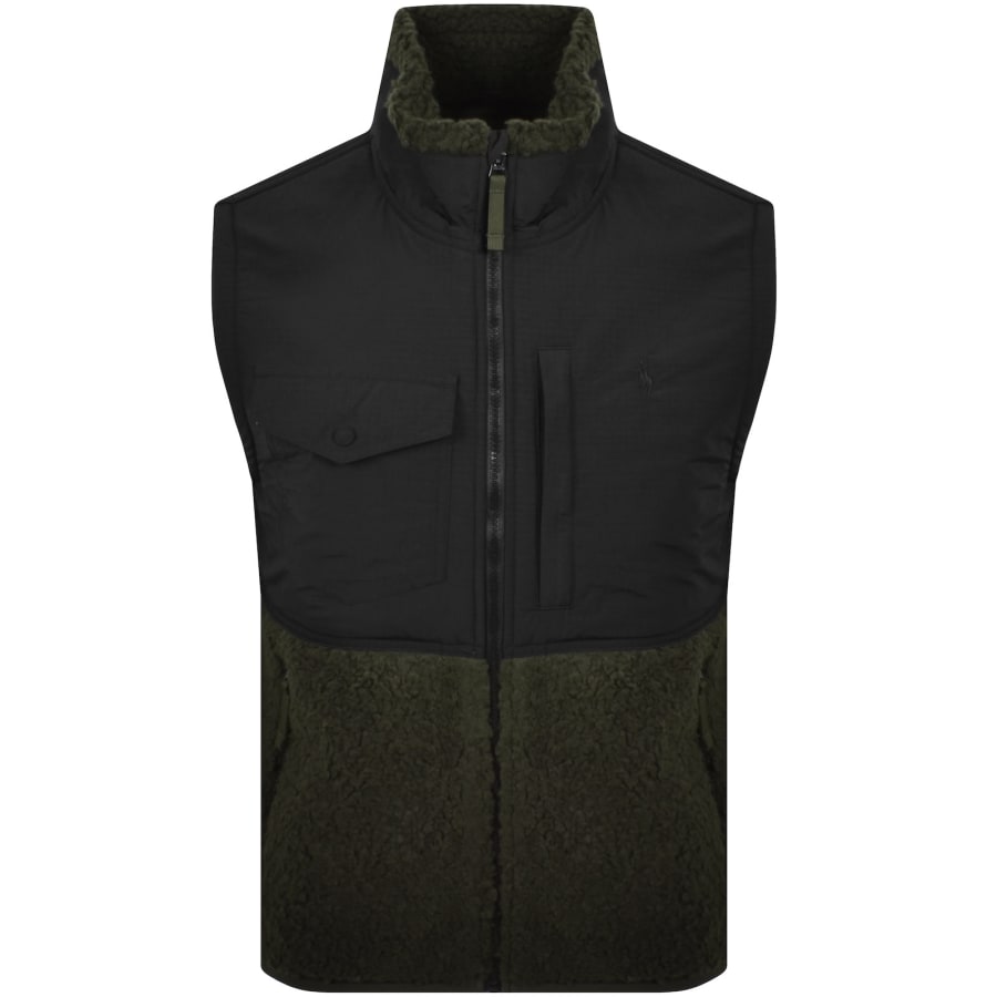 Image number 1 for Ralph Lauren Full Zip Gilet Green