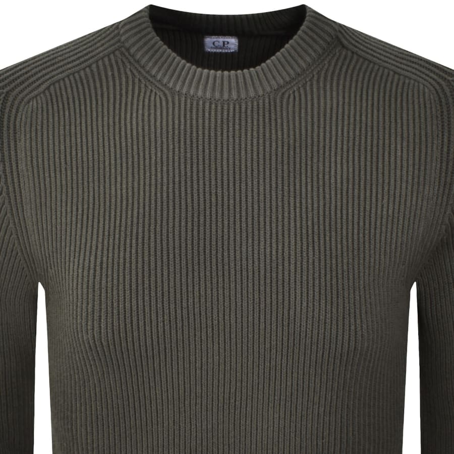 Image number 3 for CP Company Rib Knit Jumper Grey