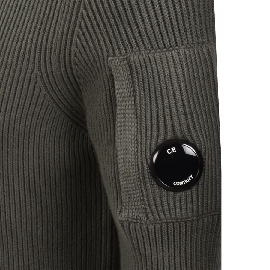 Image number 4 for CP Company Rib Knit Jumper Grey