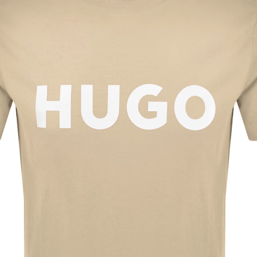 Image number 3 for HUGO Dulivio Crew Neck T Shirt Beige