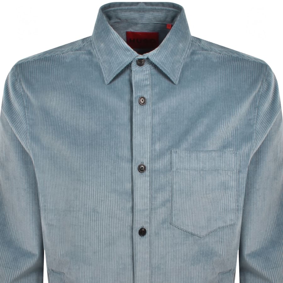 Image number 2 for HUGO Ecord Overshirt Blue