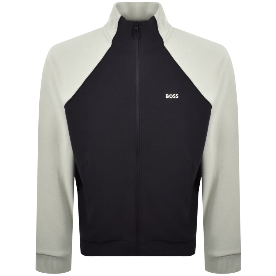 Image number 1 for BOSS Skaz Full Zip Sweatshirt Dark Blue Navy