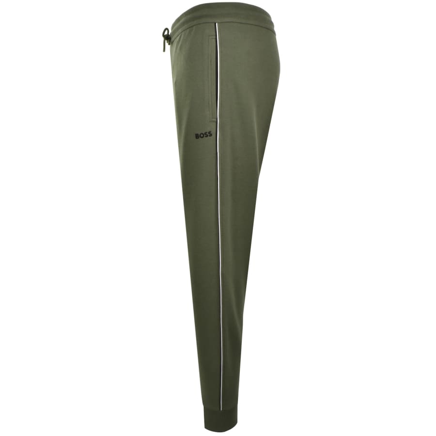 Image number 4 for BOSS Contrast Piping Tracksuit Set Green