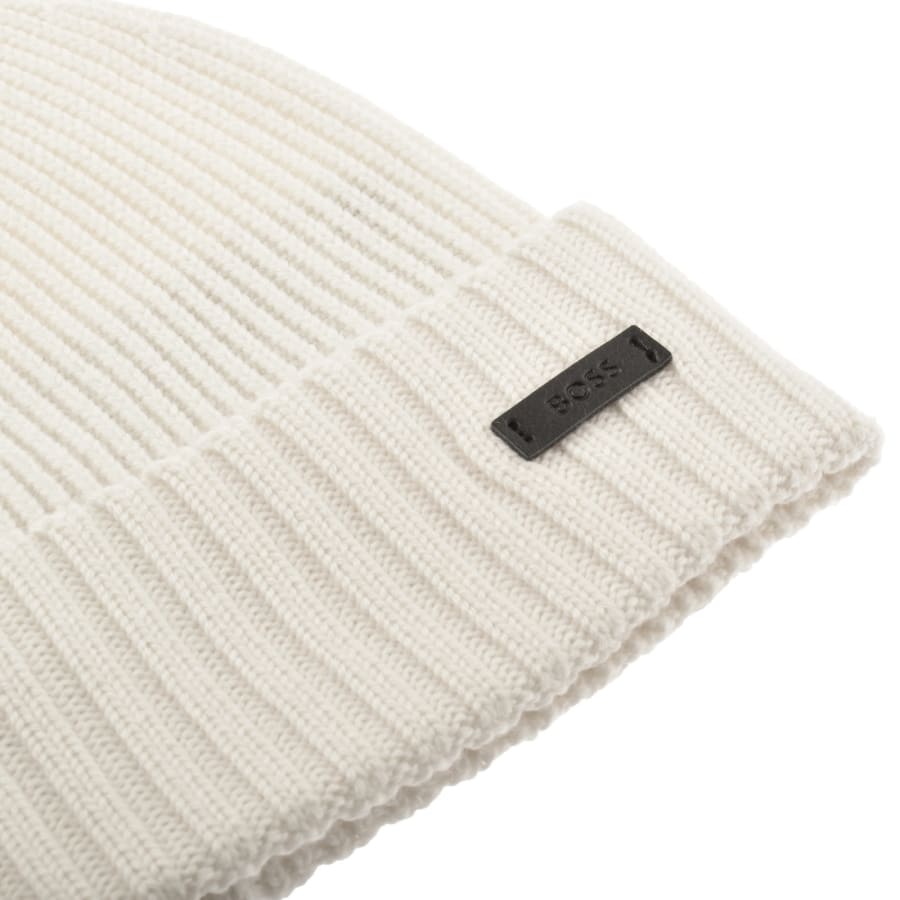 Image number 3 for BOSS Fati Wool Beanie Cream
