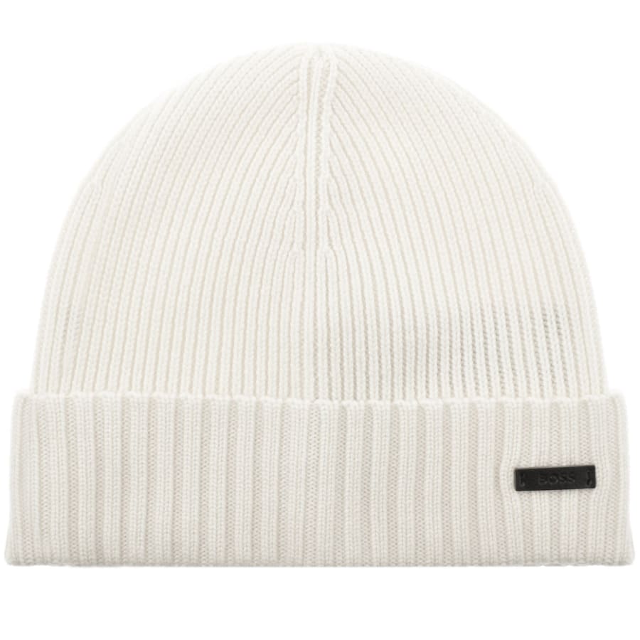 Image number 1 for BOSS Fati Wool Beanie Cream