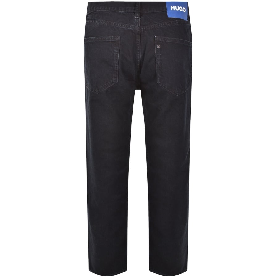 Image number 3 for HUGO Blue Straight Fit Jonah Dark Blue Jeans