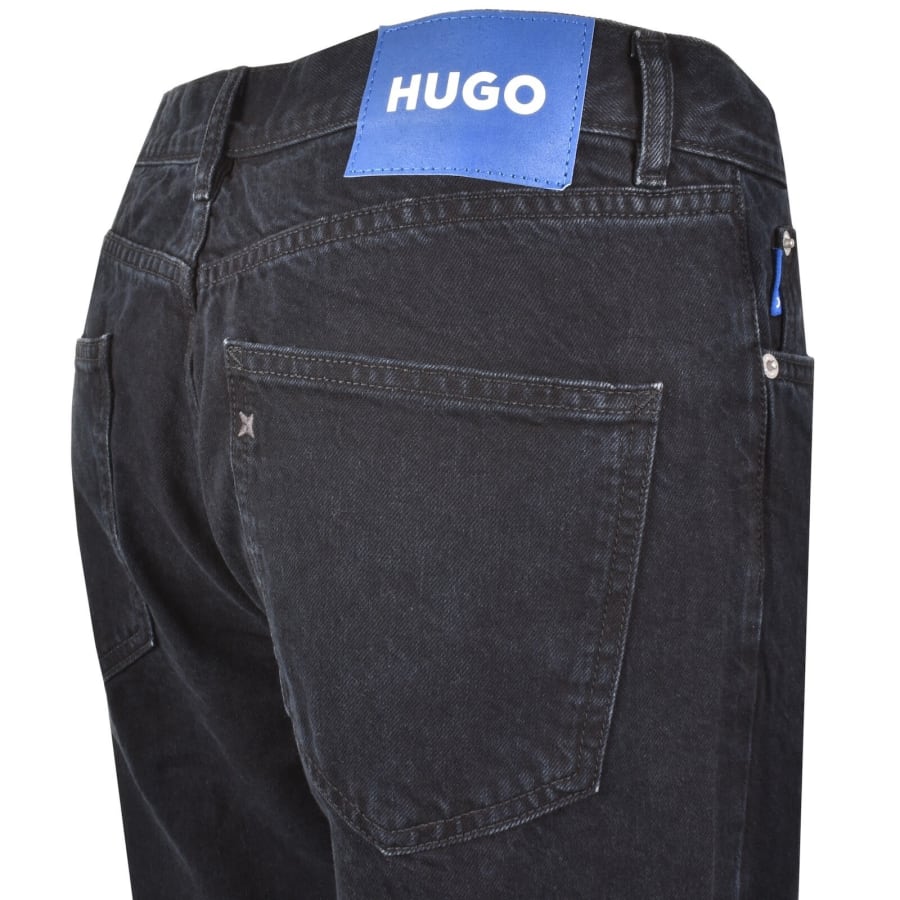 Image number 4 for HUGO Blue Straight Fit Jonah Dark Blue Jeans