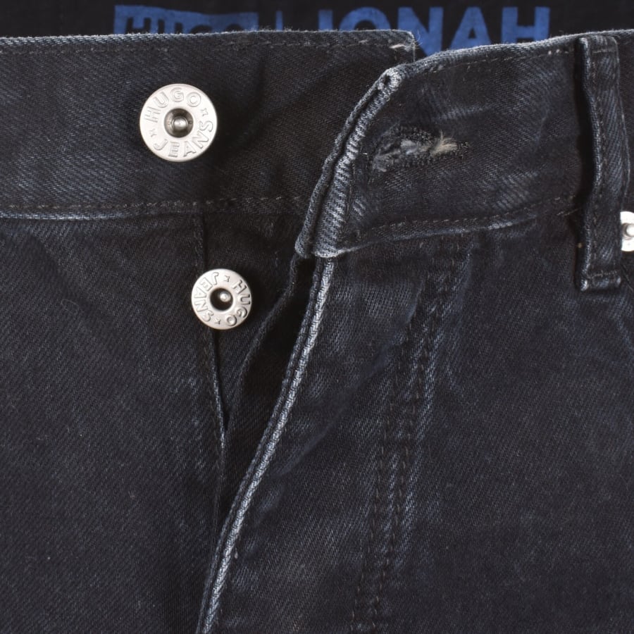 Image number 5 for HUGO Blue Straight Fit Jonah Dark Blue Jeans