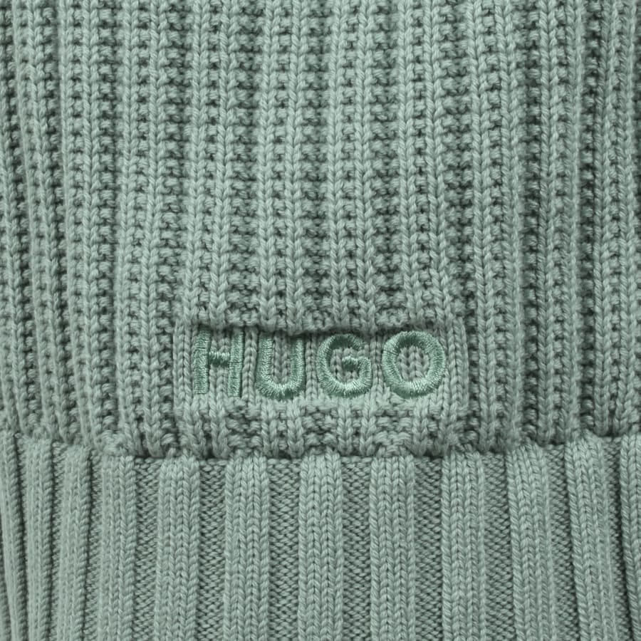Image number 3 for HUGO Sribben Knit Jumper Green
