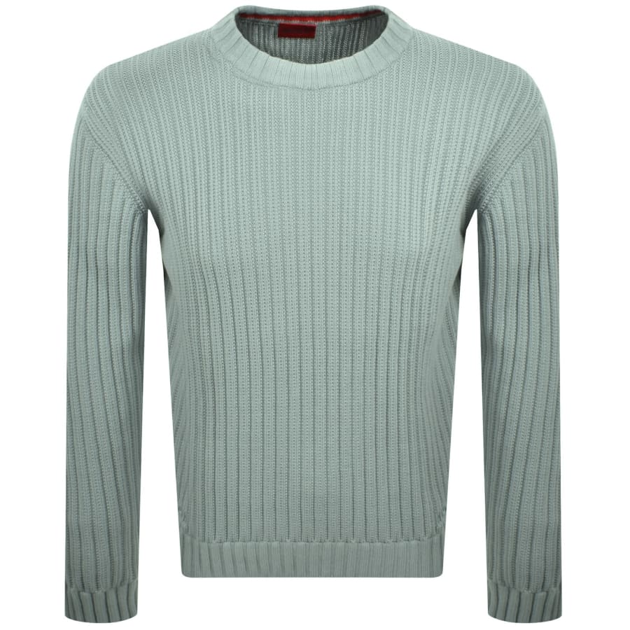 Image number 1 for HUGO Sribben Knit Jumper Green