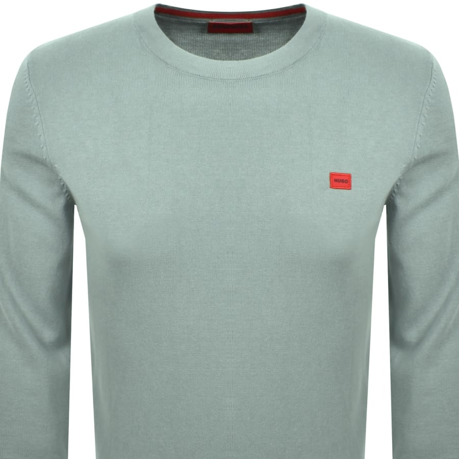 Image number 2 for HUGO San Cassius Knit Jumper Green