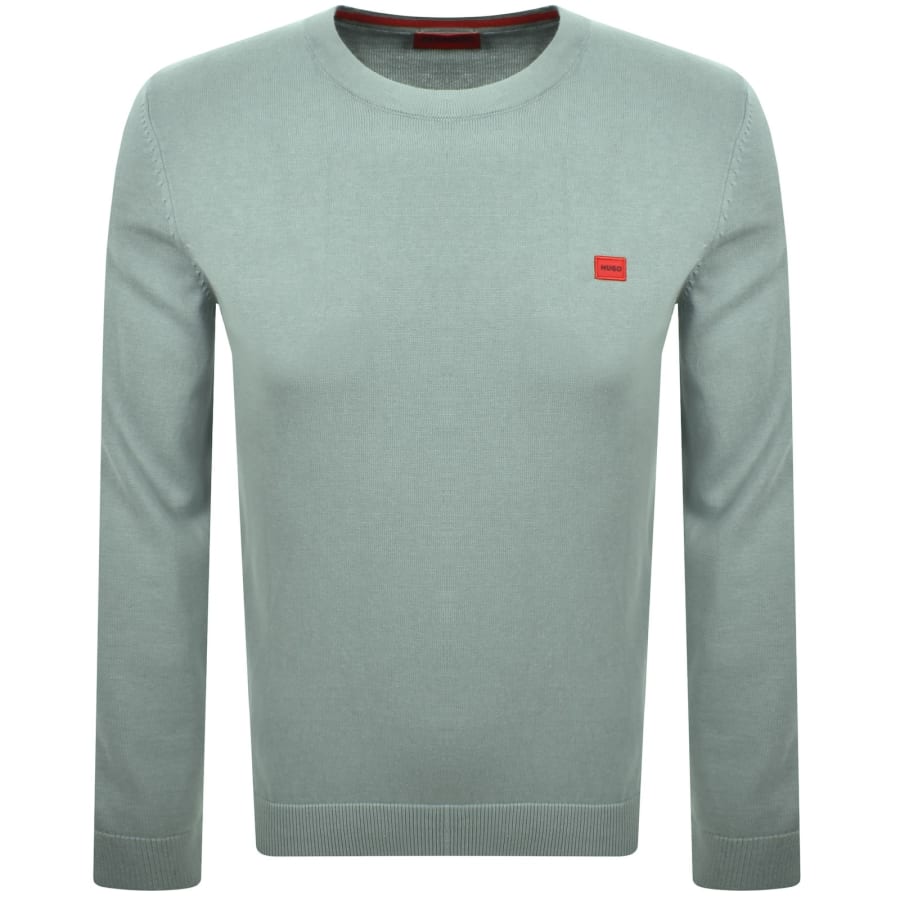 Image number 1 for HUGO San Cassius Knit Jumper Green