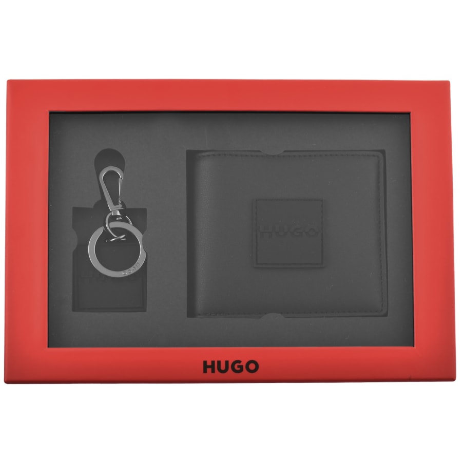 Image number 5 for HUGO Wallet And Keyring Gift Set Black