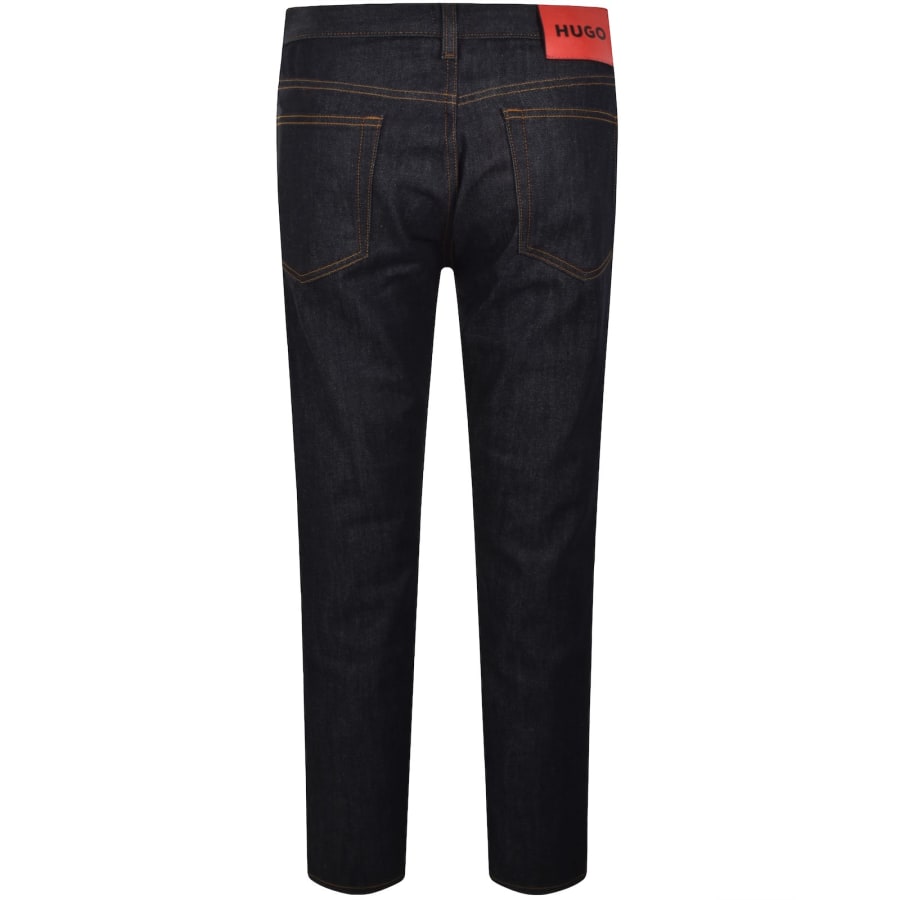 Image number 3 for HUGO 708 Slim Fit Jeans Dark Wash Blue