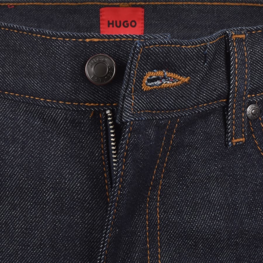 Image number 5 for HUGO 708 Slim Fit Jeans Dark Wash Blue