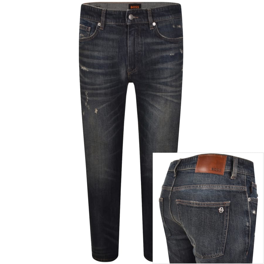 Image number 1 for BOSS Delaware Slim Fit Jeans Dark Blue
