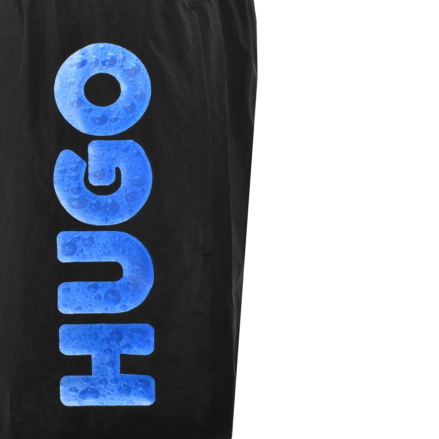 Image number 3 for Hugo Blue Splash Swim Shorts Black