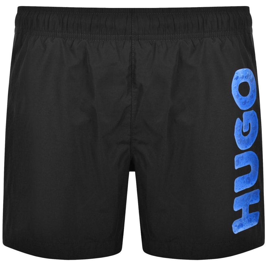 Image number 1 for Hugo Blue Splash Swim Shorts Black
