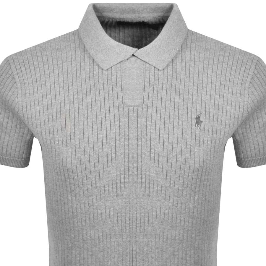 Image number 2 for Ralph Lauren Knit Polo T Shirt Grey
