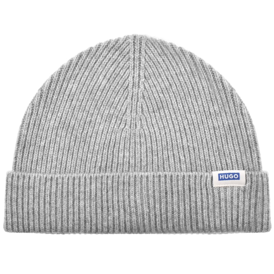Image number 1 for HUGO Blue Xiav Beanie Hat Grey