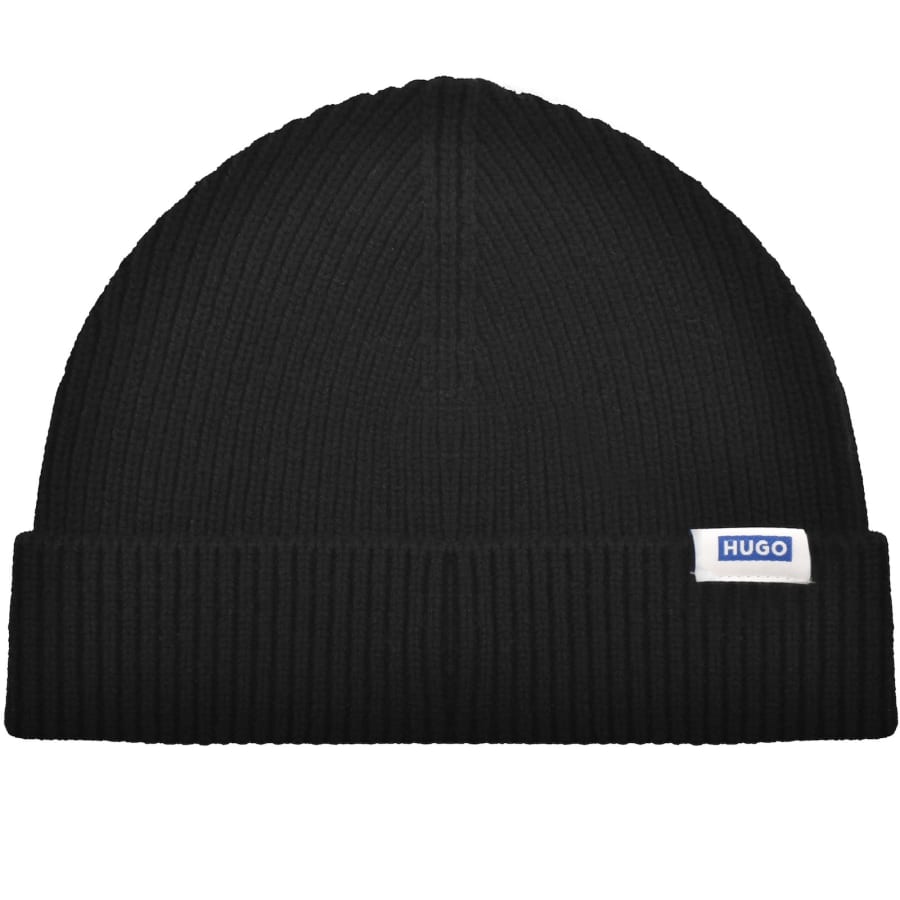 Image number 1 for HUGO Blue Xiav Beanie Hat Black