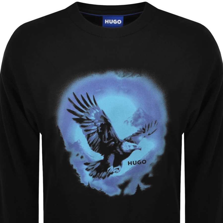 Image number 2 for HUGO Blue Nagtox T Shirt Black