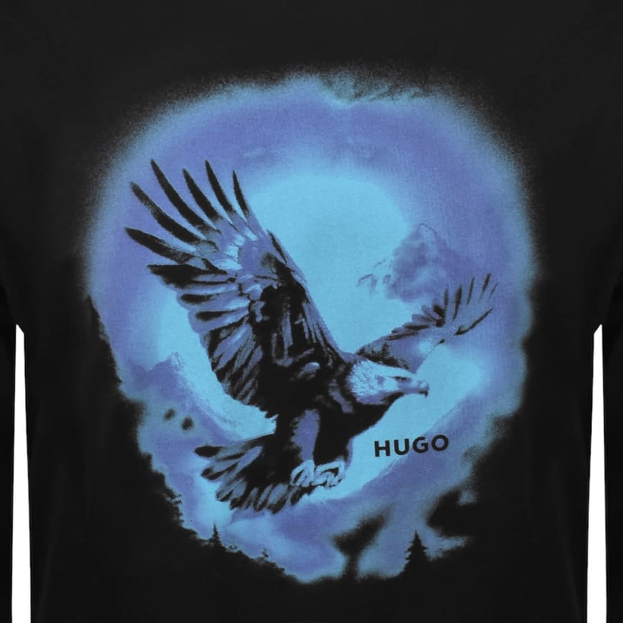 Image number 3 for HUGO Blue Nagtox T Shirt Black