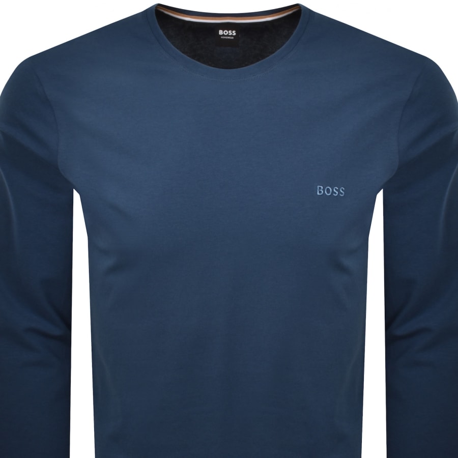 Image number 2 for BOSS Mix And Match Long Sleeve T Shirt Blue
