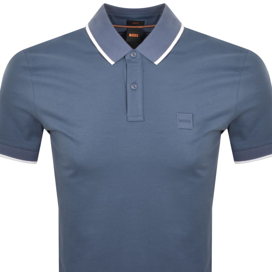 Image number 2 for BOSS Passertip Polo T Shirt Blue