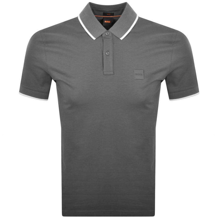 Image number 1 for BOSS Passertip Polo T Shirt Grey