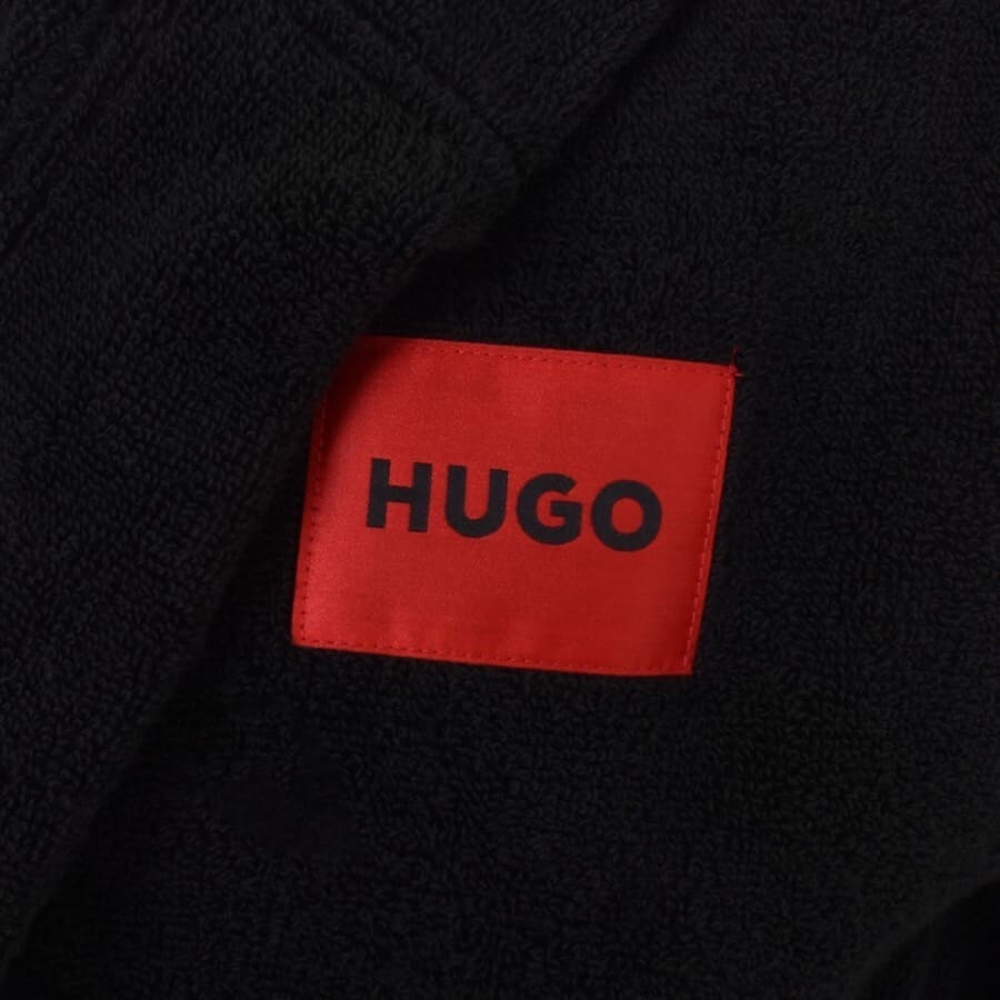 Image number 3 for HUGO Terry Dressing Gown Black