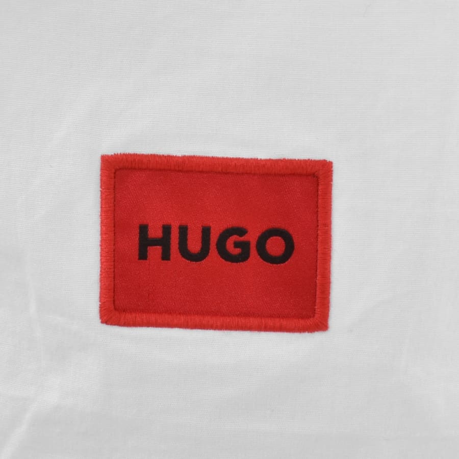 Image number 3 for HUGO Long Sleeved Ermo Shirt White