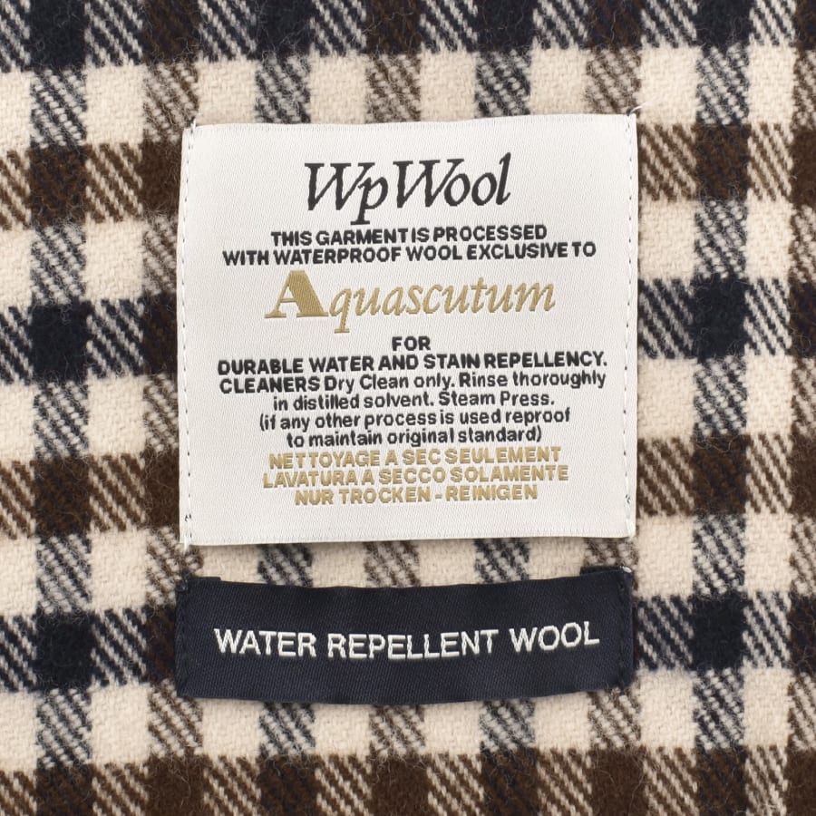 Image number 3 for Aquascutum Club Check Scarf Beige