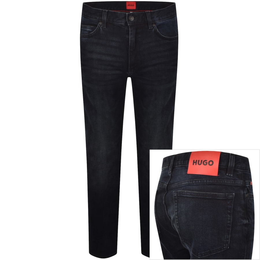 Image number 1 for HUGO 708 Slim Fit Jeans Navy