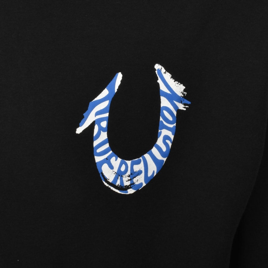 Image number 4 for True Religion Paint Cinched Hoodie Black