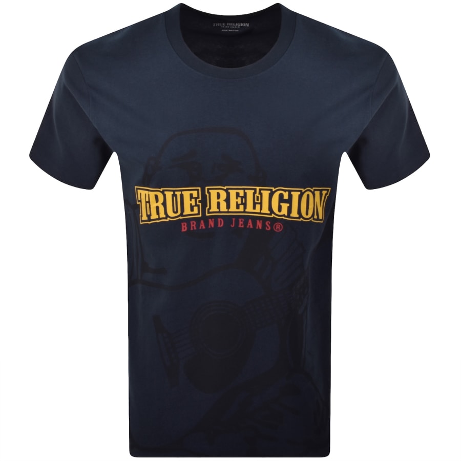 Image number 2 for True Religion Shadow Logo T Shirt Blue